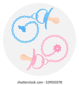 Baby pacifier. icon. vector illustration
