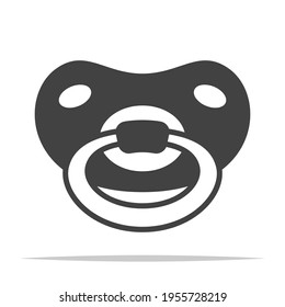 Baby pacifier icon vector isolated