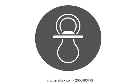 Baby Pacifier Icon. Vector isolated flat editable illustration