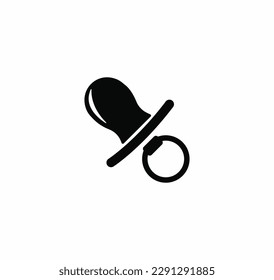 Baby Pacifier icon vector on a white background