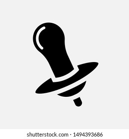 Baby Pacifier Icon - Vector, Sign and Symbol for Design, Presentation, Website or Apps Elements. 