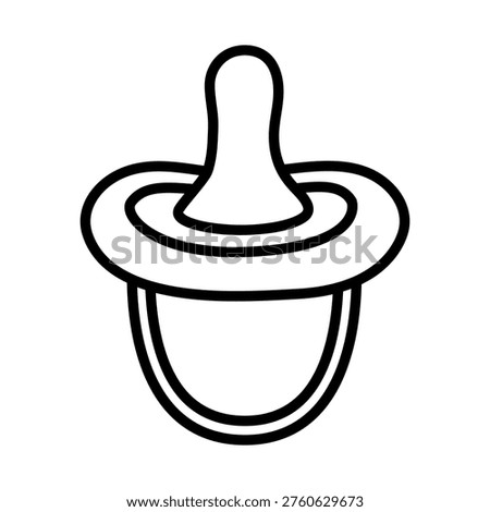 Baby pacifier icon vector. Soother Illustration sign. pacifier symbol or logo.