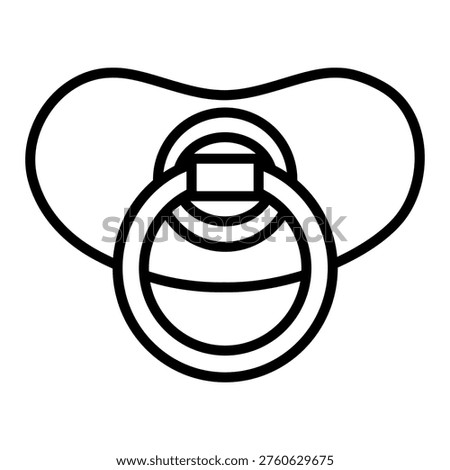 Baby pacifier icon vector. Soother Illustration sign. pacifier symbol or logo.