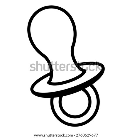 Baby pacifier icon vector. Soother Illustration sign. pacifier symbol or logo.