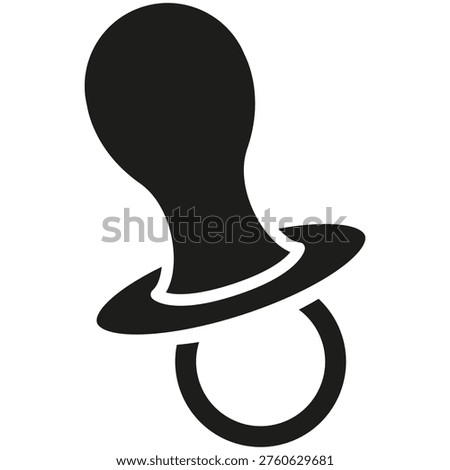 Baby pacifier icon vector. Soother Illustration sign. pacifier symbol or logo.