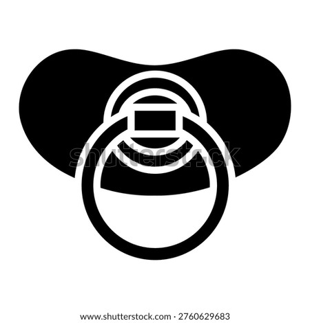 Baby pacifier icon vector. Soother Illustration sign. pacifier symbol or logo.