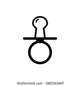 baby pacifier icon vector template
