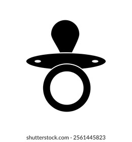 Baby pacifier icon.vector flat black simple illustration for web and app..eps