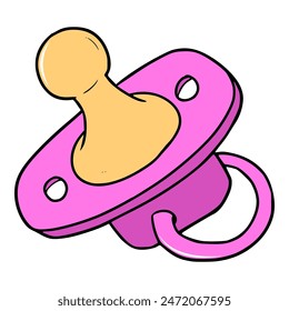 baby pacifier illustration hand drawn isolated vector