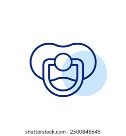 Baby pacifier. Infant comfort and care. Pixel perfect, editable stroke icon