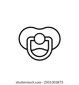 Baby pacifier. Infant comfort and care. Pixel perfect vector icon