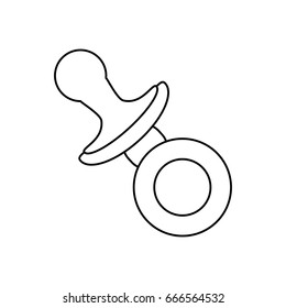 Baby pacifier isolated
