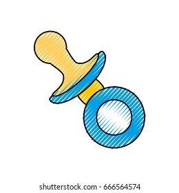 Baby pacifier isolated