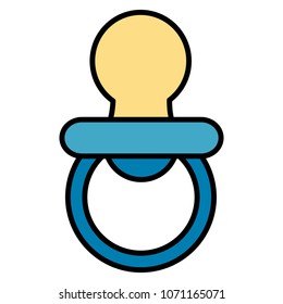 baby pacifier isolated icon