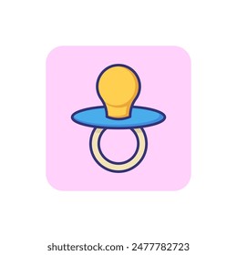 Baby pacifier line icon. Care concept. Childhood, kid, newborn. Vector illustration for topics like childhood, nursery, baby birth