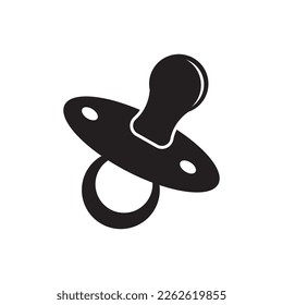 Plantilla de diseño de ilustración de icono de línea vector de pacificador para bebé.