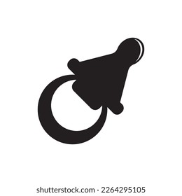 Baby pacifier line vector icon illustration design template.
