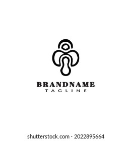 baby pacifier logo icon design template modern vector illustration