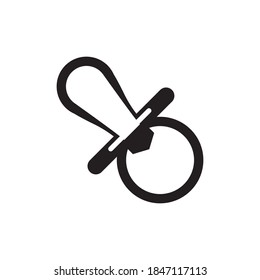 Baby pacifier logo vector template