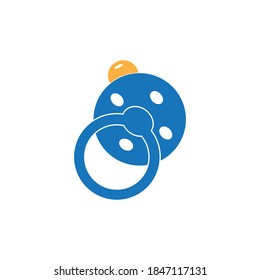 Baby pacifier logo vector template