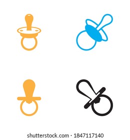 Baby pacifier logo vector template