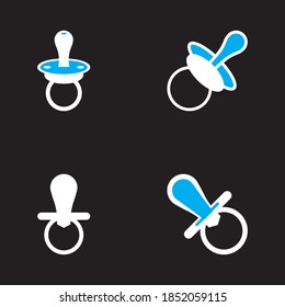 Baby pacifier logo vector template