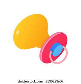 Baby pacifier - modern flat design style isolated icon