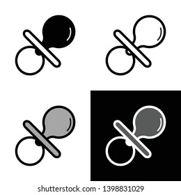 baby pacifier nipple icon vector
