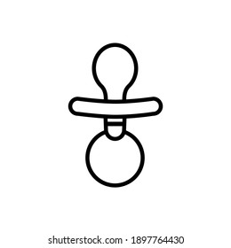 vector de diseño de contorno de bebé Pacificador aislado