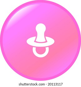 baby pacifier pink button
