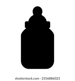Baby pacifier silhouette. Vector image