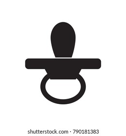 baby pacifier, soother icon- vector illustration