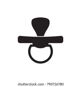 baby pacifier, soother icon- vector illustration