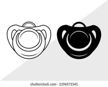 Baby Pacifier SVG Printable Vector Illustration