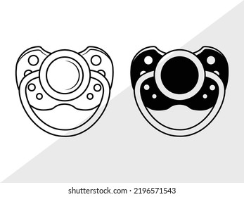 Baby Pacifier SVG Printable Vector Illustration