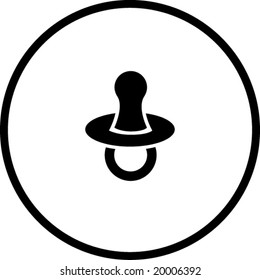 símbolo de pacificador de bebé