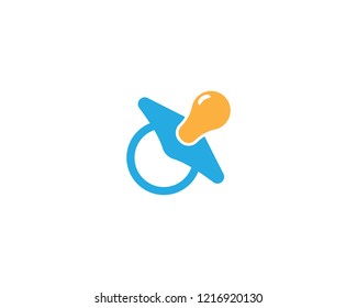 Baby pacifier symbol illustration - Shutterstock ID 1216920130