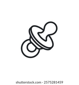 Baby pacifier thin line icons. Perfect pixel on transparent background