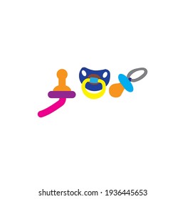 baby pacifier vector design ilustration icon logo templat
