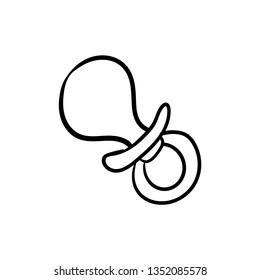 Baby pacifier vector doodle