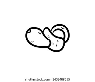 Baby pacifier vector doodle vector hand drawing