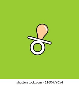 Baby pacifier vector icon