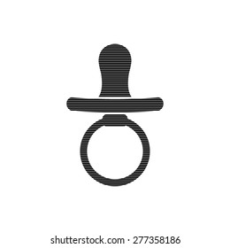  Baby Pacifier - vector icon