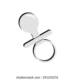 Baby pacifier vector icon