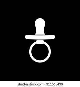  Baby Pacifier - vector icon