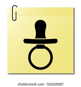  Baby Pacifier - vector icon