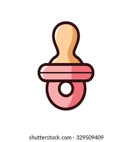 Baby Pacifier Vector Icon
