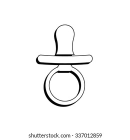 Baby Pacifier - vector icon