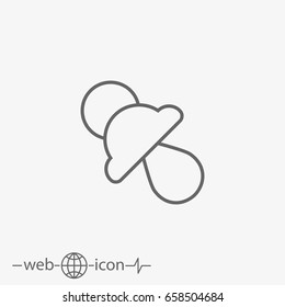 baby pacifier vector icon