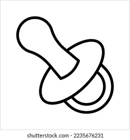 Baby pacifier vector icon. filled flat sign for mobile concept and web design. vector illustration on white background